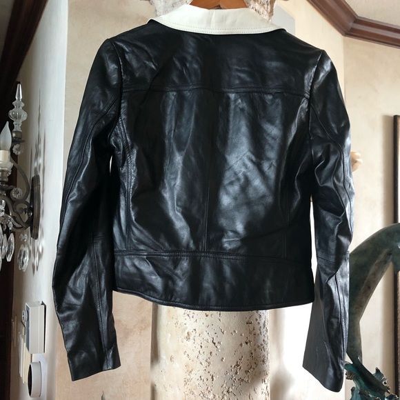 LAUREN 100% Leather Moto Jacket NWT - Picture 4 of 8